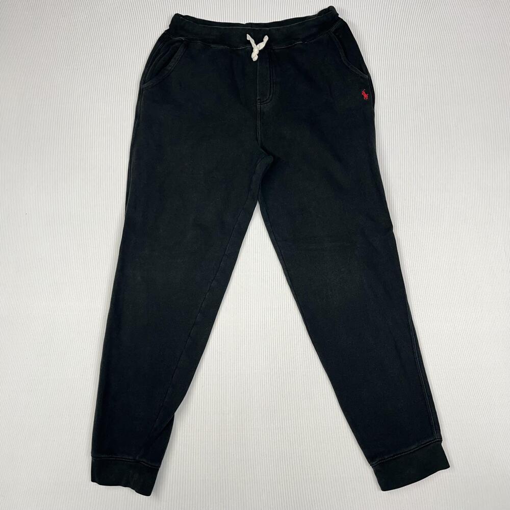 Polo Ralph Lauren Pants Boys 18-20 Black Fleece Sweatpants Joggers Pony Logo